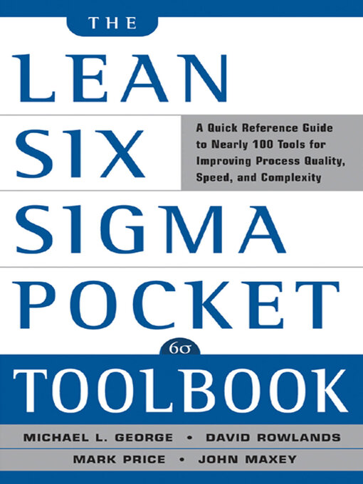 Cover image for The Lean Six Sigma Pocket Toolbook